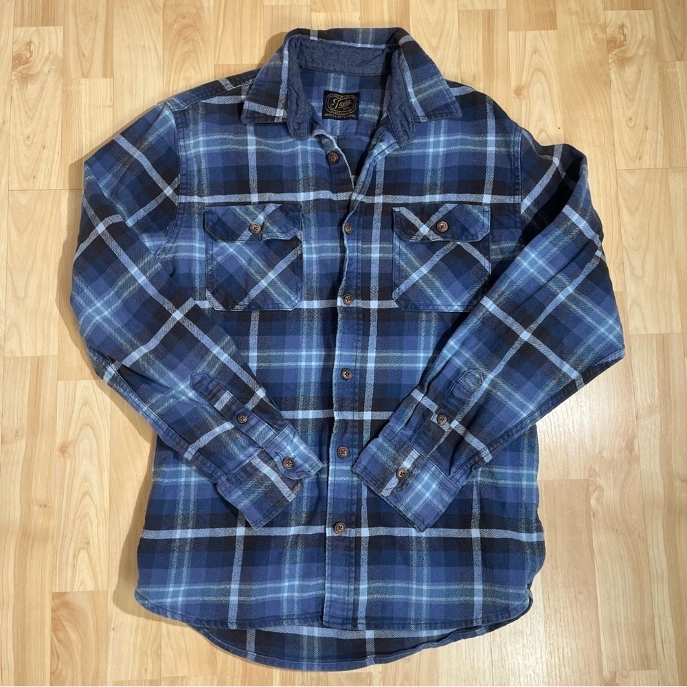 Jachs Flannel Button Front Shirt Plaid Men's Medium Long Sleeve